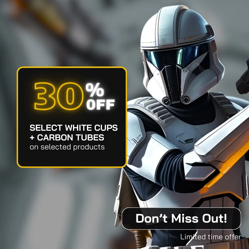 30% off on black armature and white vr controller mounts